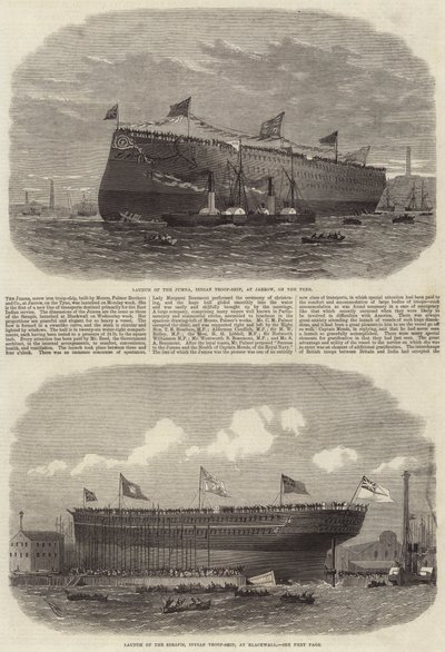 Launches of the Indian Troop Ships by Edwin Weedon